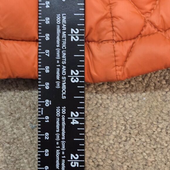Michael Kors Down Packable Jacket Coat Orange Removable Hood Puffer PL - Picture 14 of 16
